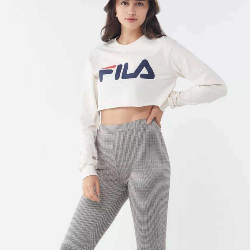 Urban Outfitters- FILA Cropped Long Sleeve Tee size M